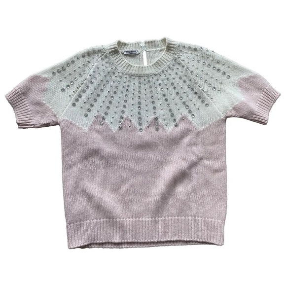 Miu Min Pink and White Sweater - Miranda Kerr style - Picture 3 of 6